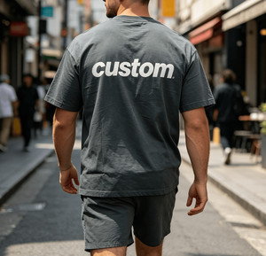 Camiseta Personalizada de Manga Corta con Cuello Redondo para Hombre, Corte Regular, Algodón, Estampado de Letras, Estilo Casual Urbano - Product Image 3