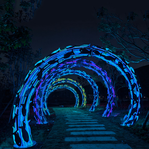 Luz LED residencial para camino de paisaje Holiday <span class=keywords><strong>Glory</strong></span> Garden Tunnel Lights con motivo de acero inoxidable AC Power IP65 Rating - Product Image 3