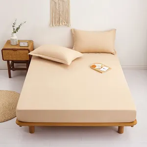 Double Bed Fitted Bed Sheets Premium Cotton Quilted Bed Cover Hypoallergenic Mattress Protector