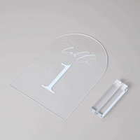 Numéros de table transparents modernes en forme d'arche, ornements de mariage 1-10, cartes de placement pour fêtes et décorations d'événements