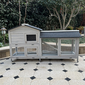Toptan Lüks Ahşap Açık Hava Su Geçirmez Büyük Tavşan Kafesi Kümesi Tavuk Kümesi - Product Image 1