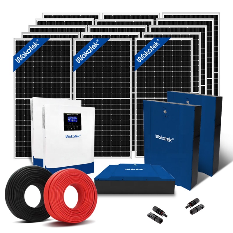 WAKATEK 10 кВт 15 кВт 20 кВт литиевая батарея для хранения энергии солнечная система 10 кВтч солнечная энергетическая система