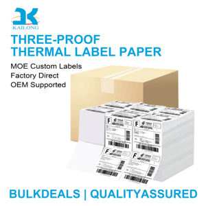 批发耐用热敏纸标签，无固定尺寸条码，运输物流解决方案，批量订单，低价格 - Product Image 1