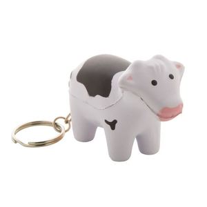 Customized Logo PU Foam Milk <b>Cow</b> Shaped Anti-Stress Ball Promotional Soft <b>Toy</b> Key Chains for Giveaway Gifts - Product Image 3