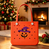 Sac fourre-tout en EVA à motif citrouille d'Halloween personnalisé, réutilisable et durable, sac à main pour femme, idéal pour les événements festifs, vente en gros