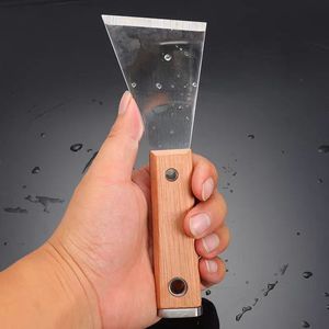 Espátula Industrial de Acero Inoxidable con Mango Ergonómico de Madera, Hoja Recta de 1.2mm, Tipo Plano, Profesional, de Alta Calidad, para Bricolaje y Paredes - Product Image 3
