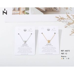 Cavigliera con ciondolo gemelli in acciaio inossidabile per donna, gioielli alla moda - Product Image 1