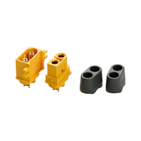Connecteur antidérapant XT60L, connecteur XT60 avec clip de verrouillage rapide, version à fixation sur carte avec gaine de protection pour batterie au lithium RC