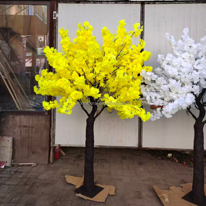 BL-AT28 Outsunny Albero Artificiale di Rose con Fiori, Pianta Finta per Interni ed Esterni, 200cm di Altezza, Alberi Fioriti Rosa e Verdi - Product Image 2