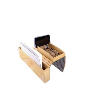 Plateau d'accoudoir en bois avec porte-gobelet et compartiment de rangement pour canapé - Product Image 5