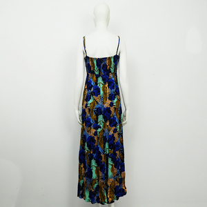 Abiti da spiaggia estivi da donna Casual motivo floreale Sexy Maxi abito <span class=keywords><strong>lungo</strong></span> senza maniche <span class=keywords><strong>con</strong></span> fessure stampa digitale Design personalizzato - Product Image 5