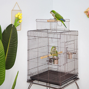 Jaula de Alambre Metálico Elegante con Estante de Almacenamiento y Ruedas Giratorias XL, Jaula de Vuelo para Loros, Jaula para <span class=keywords><strong>Aves</strong></span> Resistente para Guacamayos - Product Image 5