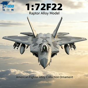 Modèle d'avion de chasse Terebo Alloy <span class=keywords><strong>F22</strong></span> en métal moulé sous pression, échelle 1:100 et 1:72, pour collectionneurs et cadeaux - Product Image 2