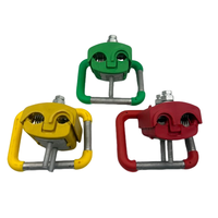 Connecteur à pince étanche IP65, isolé, perforé, pour mise à la terre, en laiton et aluminium, cosses de borne, finition décapée, modèle 240V