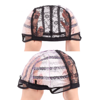 Vague Cap Filets À Cheveux Dissoudre Papier Tissage Perruque Cap pour Cheveux Bundles Perruque Faisant Base Noir S M L Trois Taille Doux Dôme Cap
