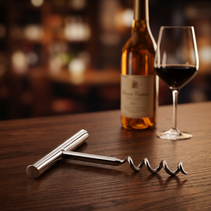 Stainless Steel T-Handle Wine Corkscrew <b>Bottle</b> Opener with Spiral Worm Eco-Friendly Mirror Polish - Product Image 3