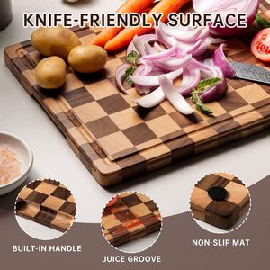 Standing <b>Wood</b> <b>Sliced</b> Cutting Board Household Chopping Board Fruit Kitchen Complementary Food Extra Large Sustainable 2.0cm Thick - Product Image 5