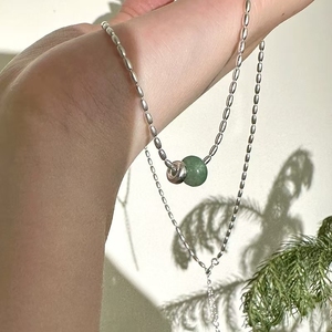 2024时尚简约绿色吊坠项链，每日搭配，适合送礼 - Product Image 3