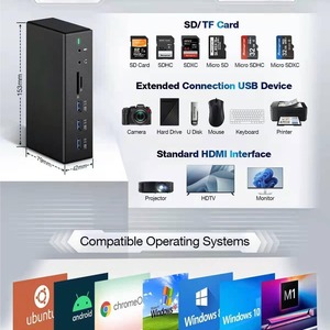 Type-<b>C</b> Docking Station DisplayLink Multi-Screen Extender USB <b>Hub</b> for High-Definition Screen Projection 100W Stock 10+ Ports High - Product Image 3