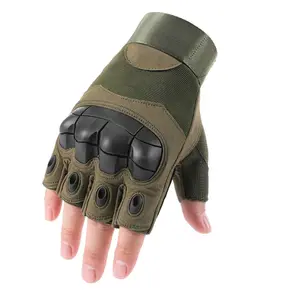 2023 all'ingrosso Hard Knuckle senza dita arrampicata all'aperto Sport allenamento di caccia caccia caccia combattimento guanti tattici mezze dita