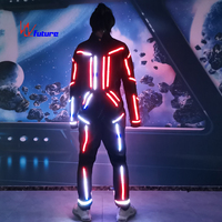 Control inalámbrico LED Light Tron Dance Disfraces TV & Movie Disfraces LED Cosplay Disfraz Rave Ropa de rendimiento