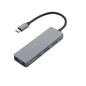 4 in 1 USB C tipi C HUB USB3.0 tip-c 3xUSB yüksek hızlı Splitter 4 Port yerleştirme istasyonu şarj adaptörü Ipad Macbook PC için