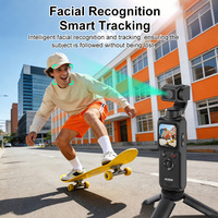 Cámara de Acción 4K para Vlogs 330 °   Cámara Deportiva WiFi con Seguimiento Facial, Zoom 18x, Batería de 2400mAh, Estabilizador Gimbal, Pantalla Táctil de 1.72 Pulgadas