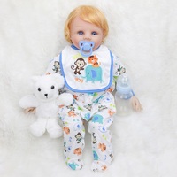 Muñeca Reborn realista de silicona suave para niños, juguete realista de 22 pulgadas