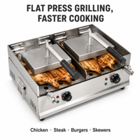 Four à poulet électrique double presse de qualité supérieure sur mesure pour équipement de restaurant professionnel et commercial