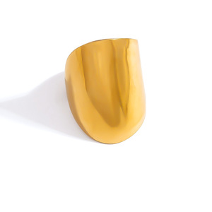 Stainless Steel <b>Ring</b> Geometric U Shaped Adjustable Unisex Fashion Jewelry - Product Image 5