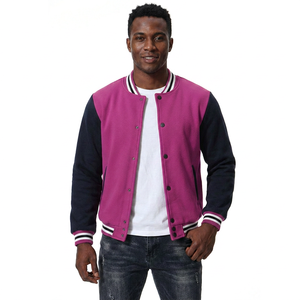 Wholesale 2025 New Custom Men's <b>Varsity</b> <b>Jacket</b> K-VJ-179 Letterman Leather Sleeves Stand Wool College Winter Fashion Embroidery - Product Image 3