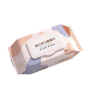 Toallitas húmedas para manos y boca de bebé, paquete grande de 80 hojas para bebés y niños pequeños, cuidado de limpieza suave - Product Image 1