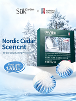 Bloc nettoyant WC parfum cèdre nordique OFV 50g*4 pièces - Pastilles nettoyantes automatiques pour toilettes, efficacité 30 jours