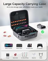 Étui de transport de grande capacité avec 18 emplacements pour cartes de jeu pour Nintendo Switch 2, sac de voyage de protection rigide en EVA