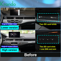 Navigation automobile 10,25 pouces pour Audi A4 A4L A5 B8 B9 2017-2020, autoradio multimédia Android, unité principale stéréo, CarPlay sans fil, GPS 4G