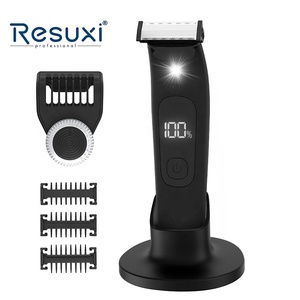 Nuevo recortador y <span class=keywords><strong>afeitadora</strong></span> de barba eléctrica de una sola hoja Resuxi 8307 con luces y peine guía de ajuste para bordes de 360 de cara y cuerpo - Product Image 1