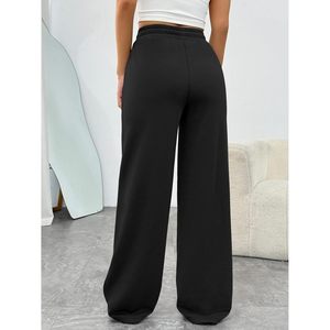 Pantalones Deportivos de Pierna Ancha para Mujer, Cintura Alta, 100% Algodón, Tela de Rizo, Transpirables, Casuales, para Descansar - Product Image 4