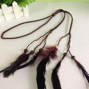 ريشة بوهيمية هيبي على الطراز العرقي إكسسوار الشعر الغجري الهندي - Product Image 5