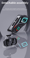 Headset Helm Motor K07, Sistem Audio Helm Nirkabel dengan Lampu LED & Speaker Bass Boost 40mm untuk Pengendara