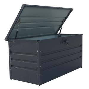 Caseta de Almacenamiento Exterior Pequeña de Hierro Forjado Personalizada, Caja Metálica para Patio con Sistema de Cierre para Ropa y Cojines - Product Image 5