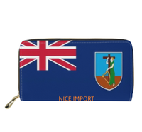 Portefeuille en cuir avec drapeau d'Haïti, portefeuille long avec grande capacité, pochette en cuir adaptée aux femmes, pour les voyages et l'usage quotidien