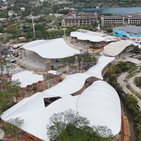 Toldo de Membrana de Gran Escala con Forma Personalizada para Hoteles, Escuelas, Parques y Resorts - Ecológico, Impermeable y con Protección UV