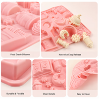 Moule à gâteau en silicone antiadhésif Candyer, design Château, qualité alimentaire, réutilisable, mignon, magnétique, pour chocolat et bonbons DIY