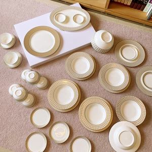 Service de table en porcelaine fine européenne 33 pièces, best-seller, avec assiettes en porcelaine - Product Image 1