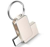 Clé USB miniature en métal avec logo personnalisé, type C, avec capacité de 8 Go, 16 Go, 32 Go, 64 Go, pour cadeau d'entreprise
