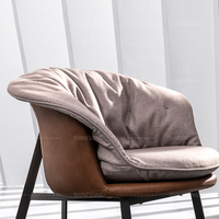 Canapé intégré au design moderne très doux, pour 1 places, ensemble canapé et fauteuil en bois, pour salon