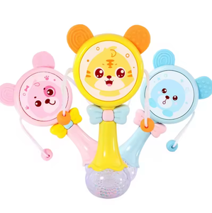 Vibrating Teething Toys - Soft BPA-Free Silicone Baby Rattles