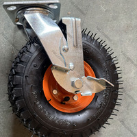 Roues pivotantes en mousse PU avec frein 4.10/3.50-4