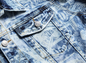 Wholesale New Arrival Fashion Denim <strong>Jackets</strong> 3d Digital Print <strong>Slim</strong> <strong>Fitting</strong> Men's Jeans <strong>Jackets</strong> - Product Image 4