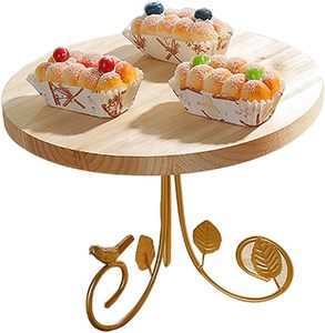 Soporte de pastel recién llegado con acabado de madera de alta calidad para decoración del hogar y usos ocasionales Con pedestal de madera - Product Image 2